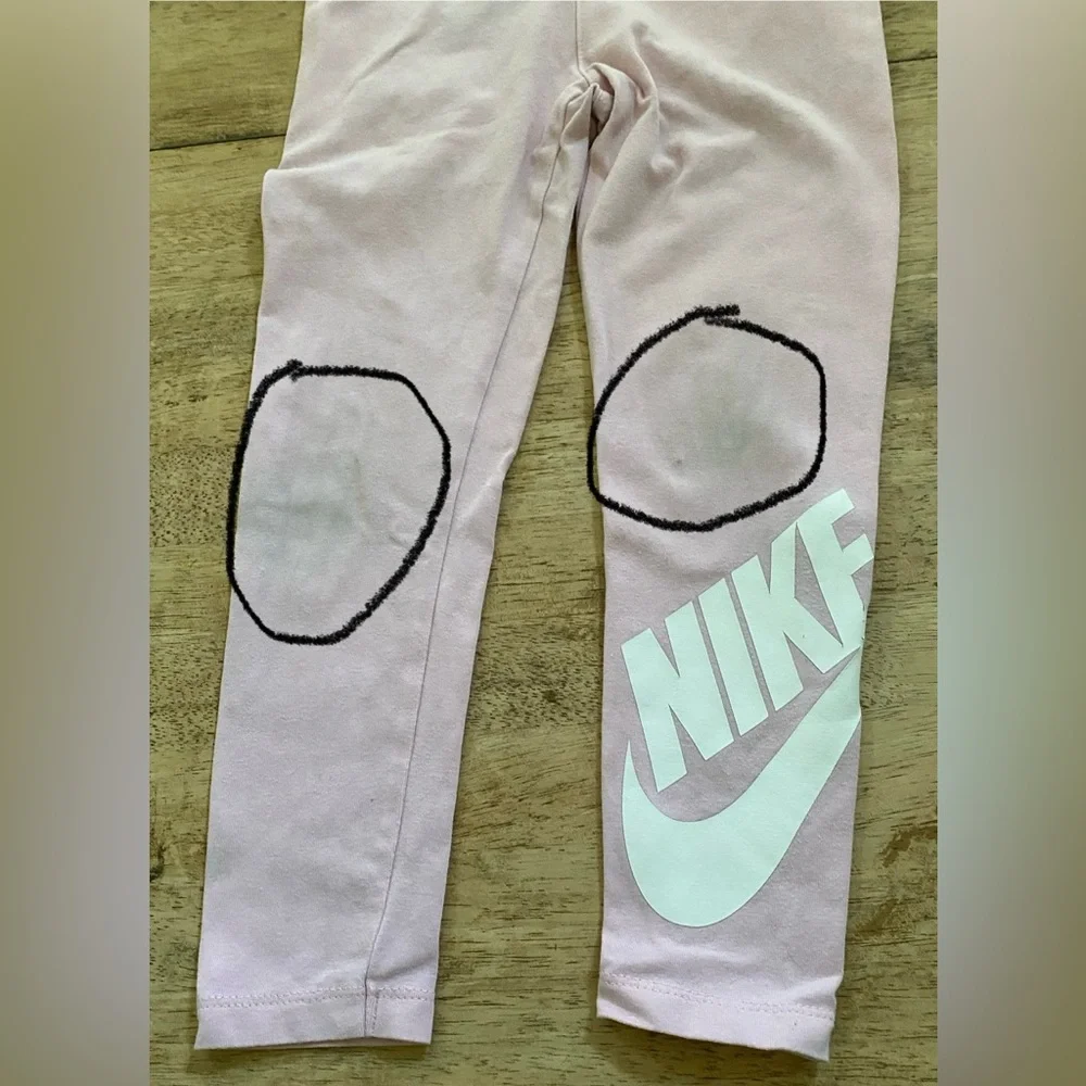 Nike Girls’ Sz‎ 5 Lt Pink Leg-A-See Logo Leggings